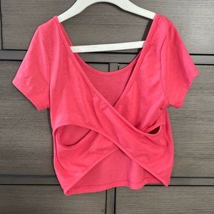 PacSun LA Hearts Criss Cross Back Crop Top